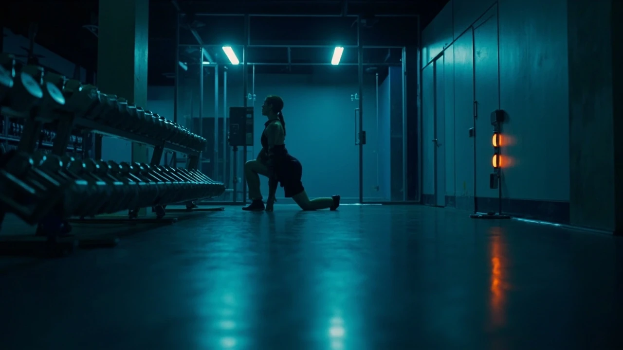 Late-night training session at a 24 hour fitness facility with keycard access
