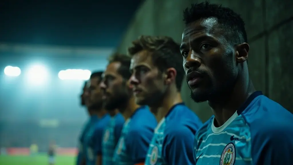 Guatemala national football team players during a CONCACAF match