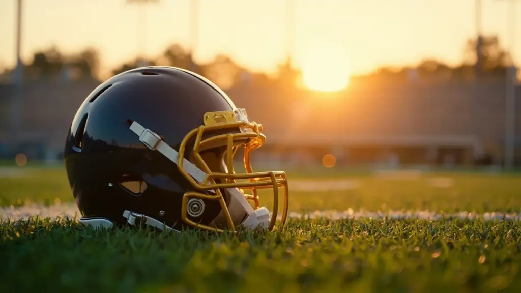 Notre Dame football schedule 2025 with helmet and game calendar