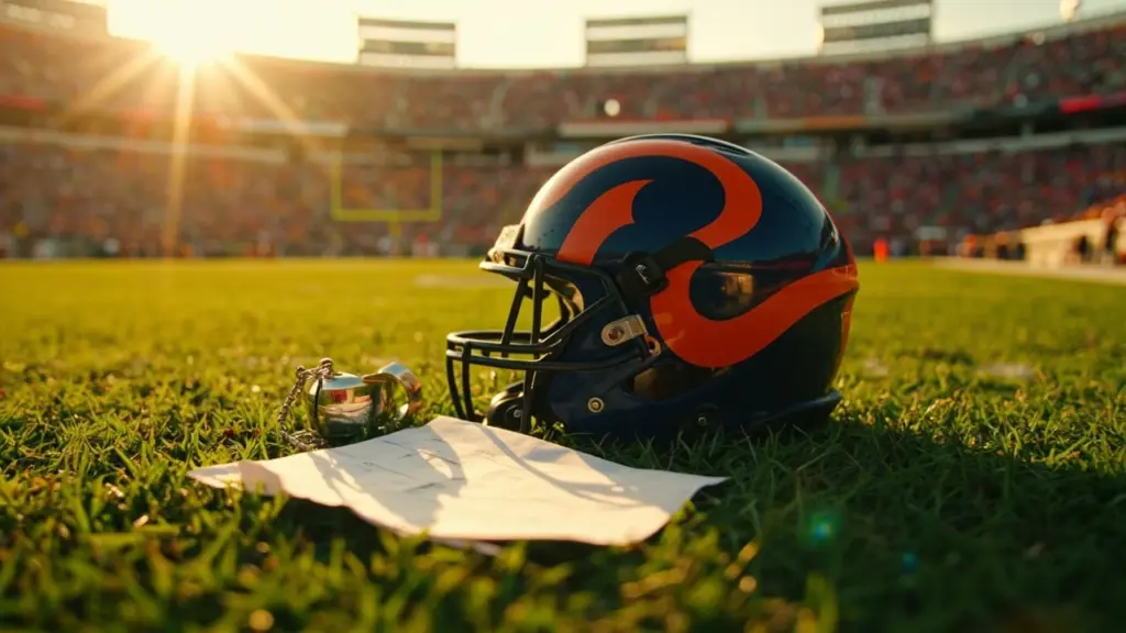Auburn football schedule 2025 printed beside a helmet on a sideline