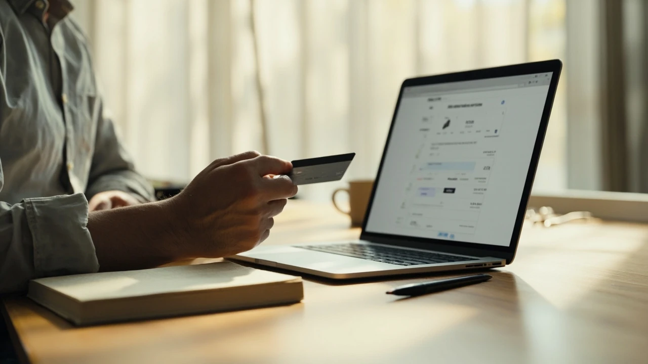 A shopper on a laptop looking for a sports direct promo code to use at checkout